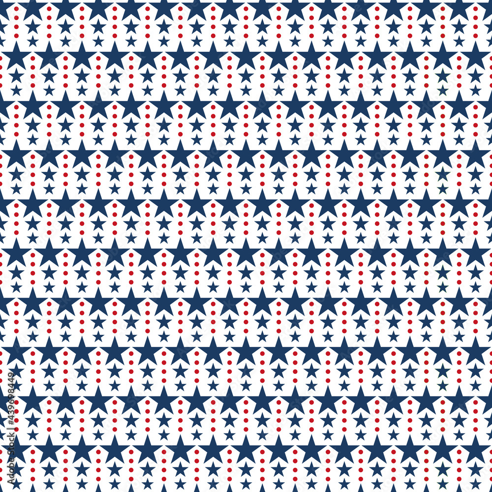 Stars and dots patriotic seamless pattern Stars and dots patriotic seamless pattern