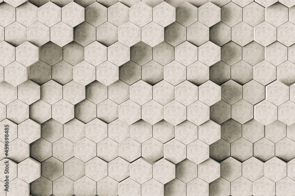 Abstract Marble hexagons on grey background Abstract Marble hexagons on grey background