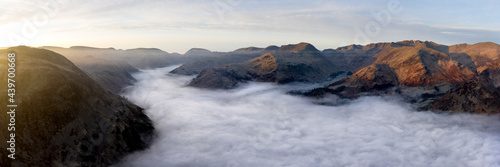 Ullswater and Glenridding aerial cloud inversion lake district photo