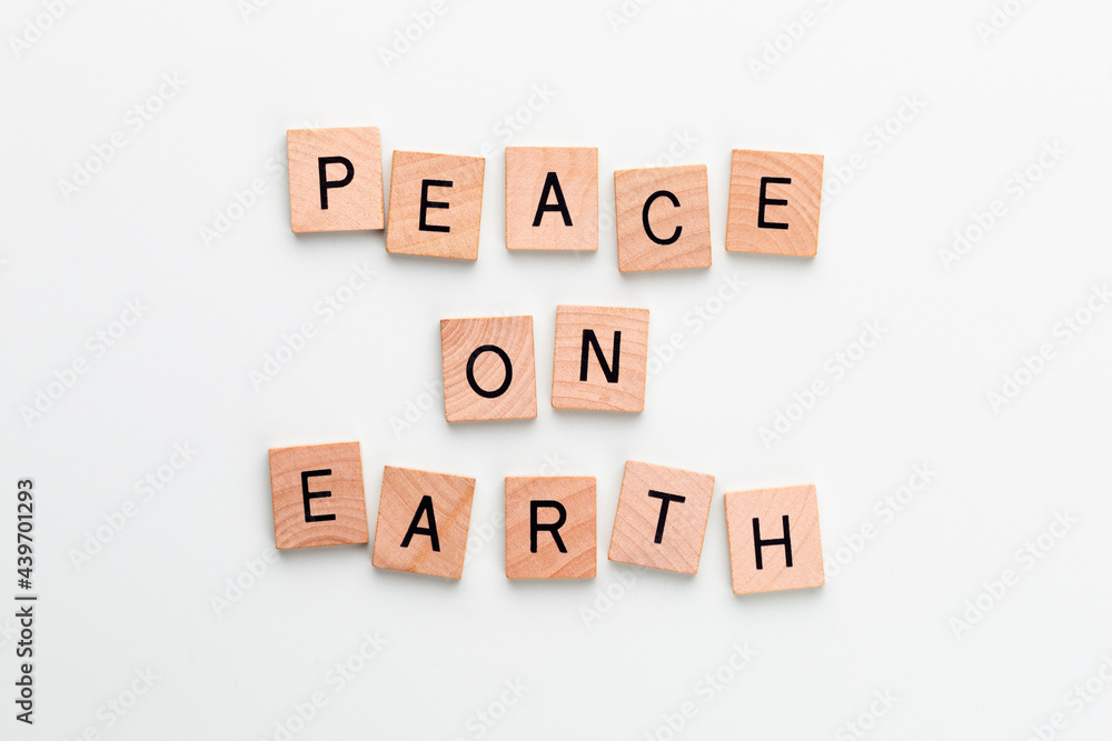 Wooden blocks in a pastel board with the text. Wooden blocks in a pastel board with the text.