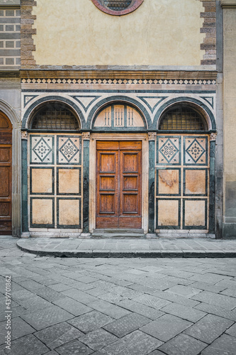 Romanesque Facade of Italian Church photo