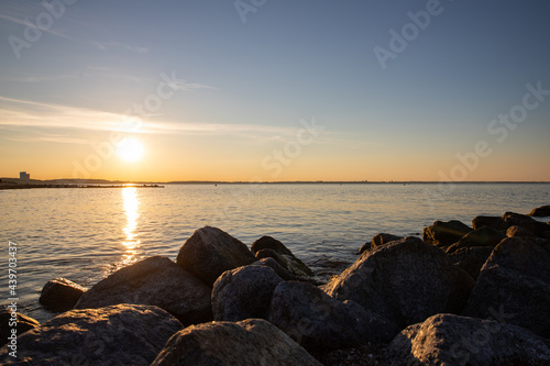 sunset over the sea