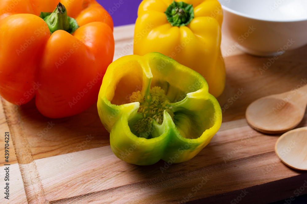yellow and red peppers yellow and red peppers