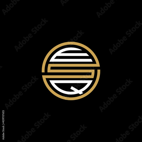 ESQ creative letter logo design vector icon illustration photo