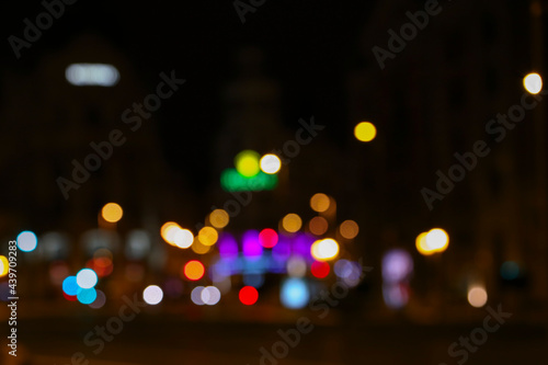 Urban Architectural Bokeh Blurred Background. Background with light blur © MadameMoustache