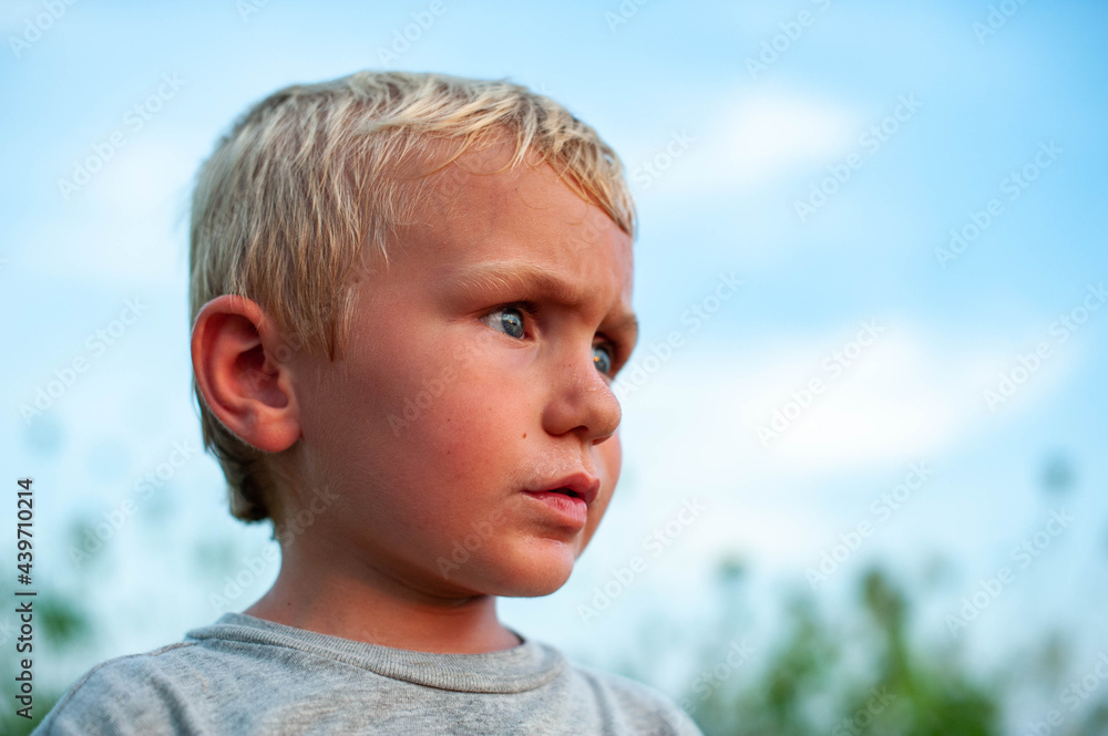 Summer portrait of a little boy Summer portrait of a little boy