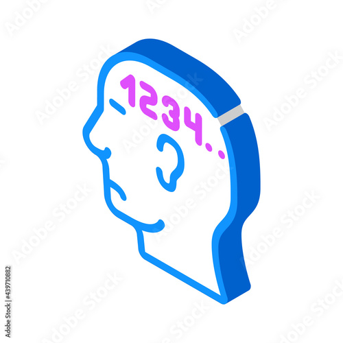 counting neurosis isometric icon vector. counting neurosis sign. isolated symbol illustration