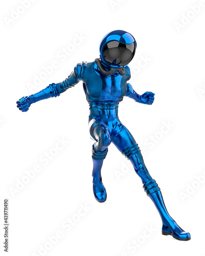 retro astronaut is landing