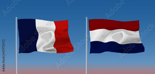 フランスとオランダの国旗