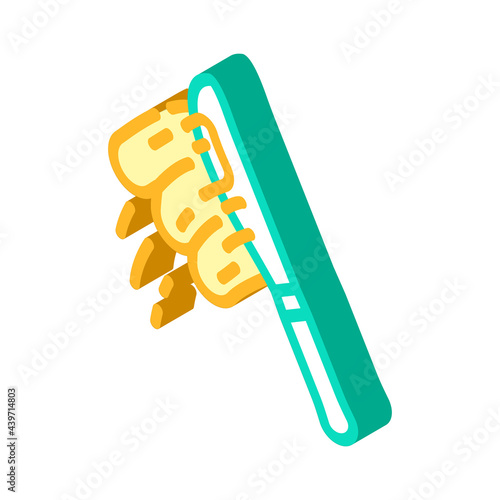 knife with peanut butter isometric icon vector. knife with peanut butter sign. isolated symbol illustration
