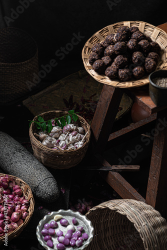 Sun dried seasoning balls (vadagam) from South India photo