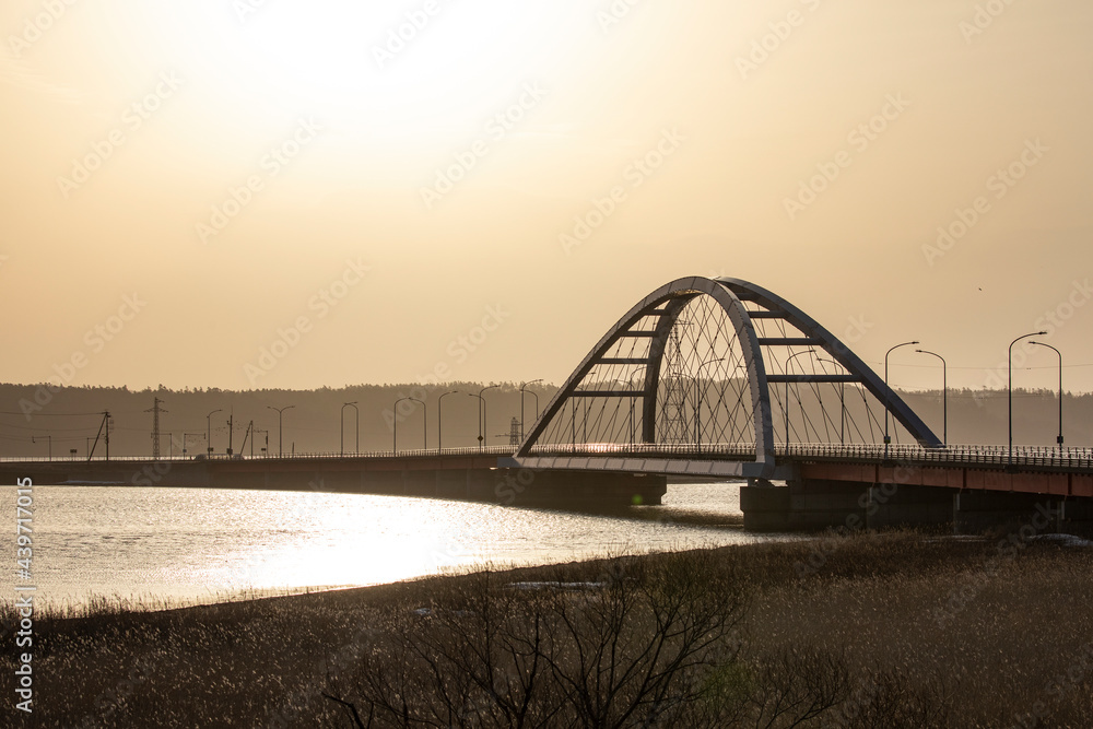 Obraz premium 温根沼大橋の朝
