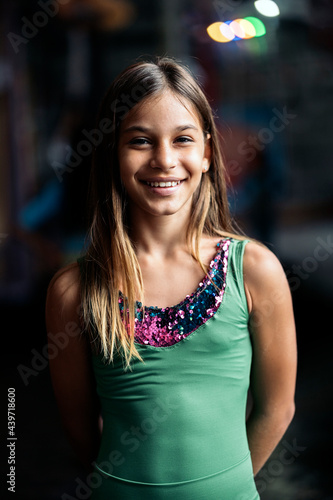 Happy Gymnast Girl Portrait
