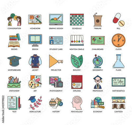 College , Thin Line and Pixel Perfect Icons