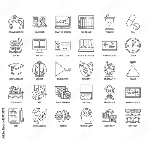 College , Thin Line and Pixel Perfect Icons