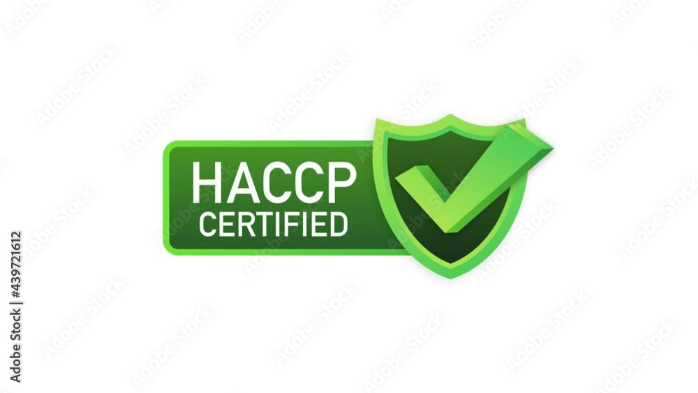 HACCP Certified icon on white background. Motion graphics. HACCP Certified icon on white background. Motion graphics.