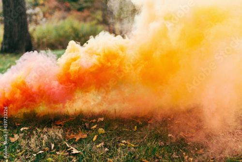 Color smoke cloud