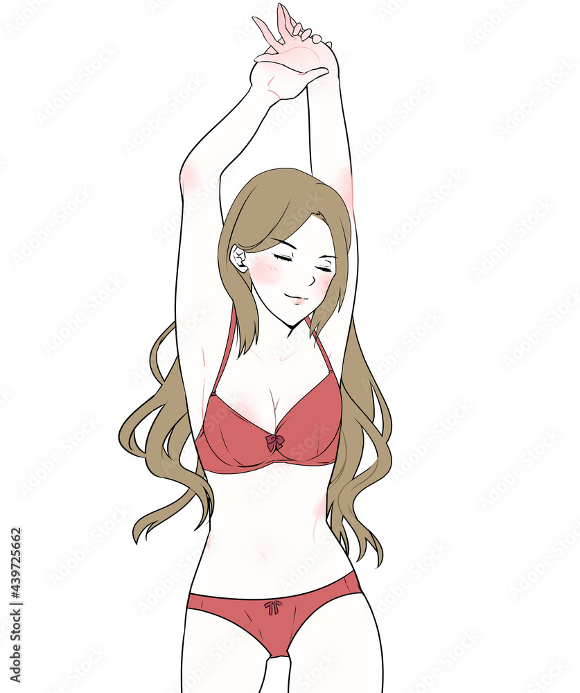 下着 姿 イラスト