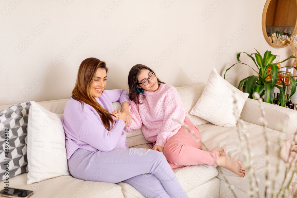 Mother and teen daughter at home Mother and teen daughter at home