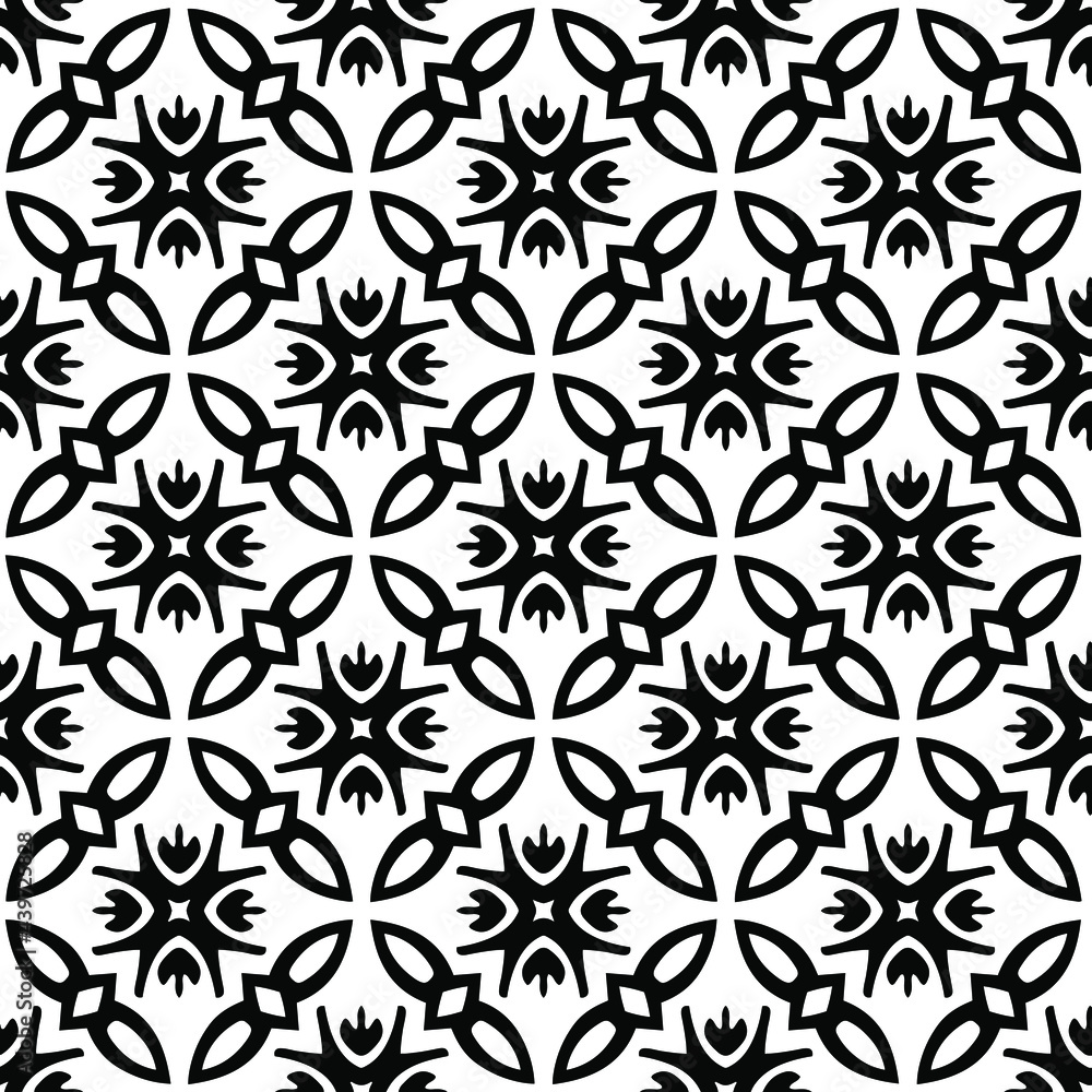 floral seamless pattern background.Geometric ornament for wallpapers and backgrounds. Black and white pattern. floral seamless pattern background.Geometric ornament for wallpapers and backgrounds. Black and white pattern.