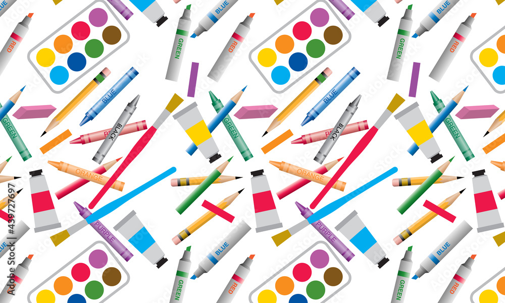 Art Supplies Pattern Art Supplies Pattern