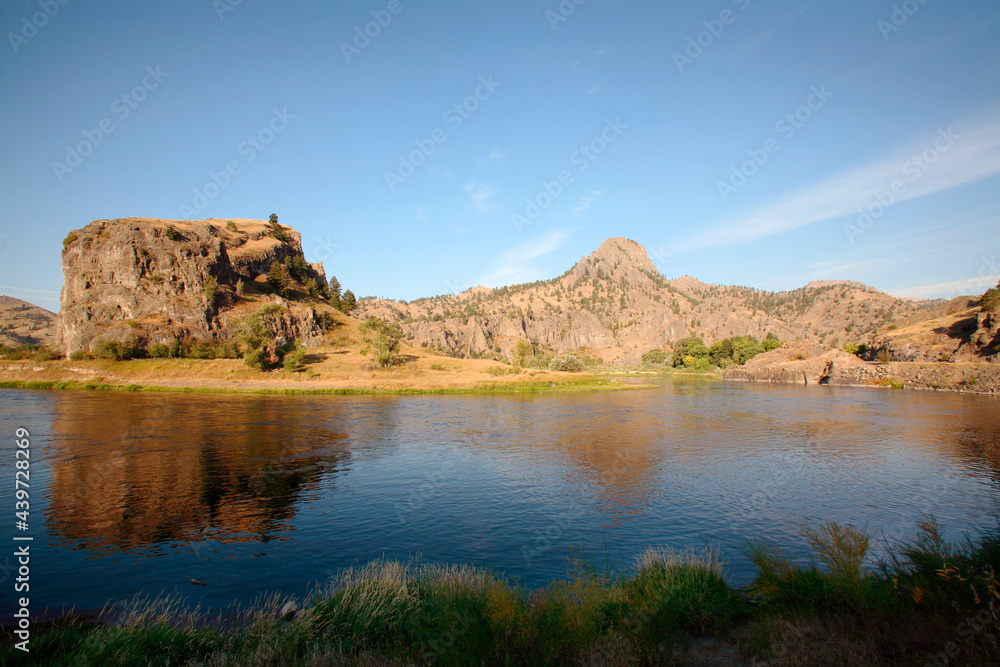 Rugged hills and blue water in Montana. Rugged hills and blue water in Montana.