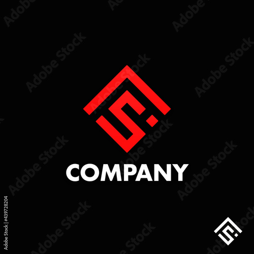 Company Logo with S Letter. Inspired by snake game. The upward arrow form represents leveling up and ascending.  photo