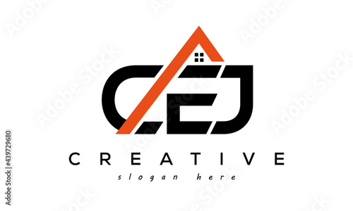 CEJ letters real estate construction logo vector photo