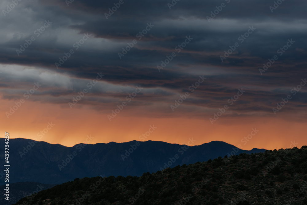 Monsoon season sunset in Utah Monsoon season sunset in Utah