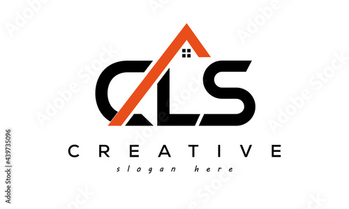 CLS letters real estate construction logo vector