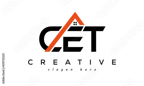 CET letters real estate construction logo vector