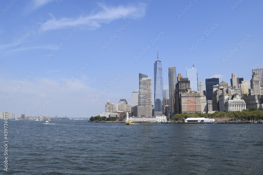 NY city skyline from the river