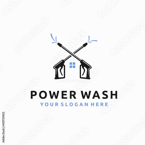Power wash logo with house concept