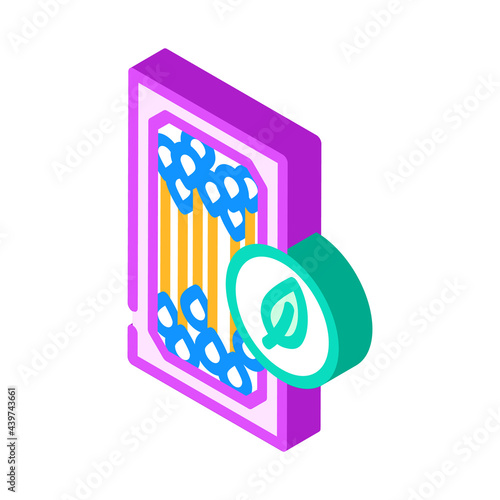 ear sticks zero waste isometric icon vector. ear sticks zero waste sign. isolated symbol illustration