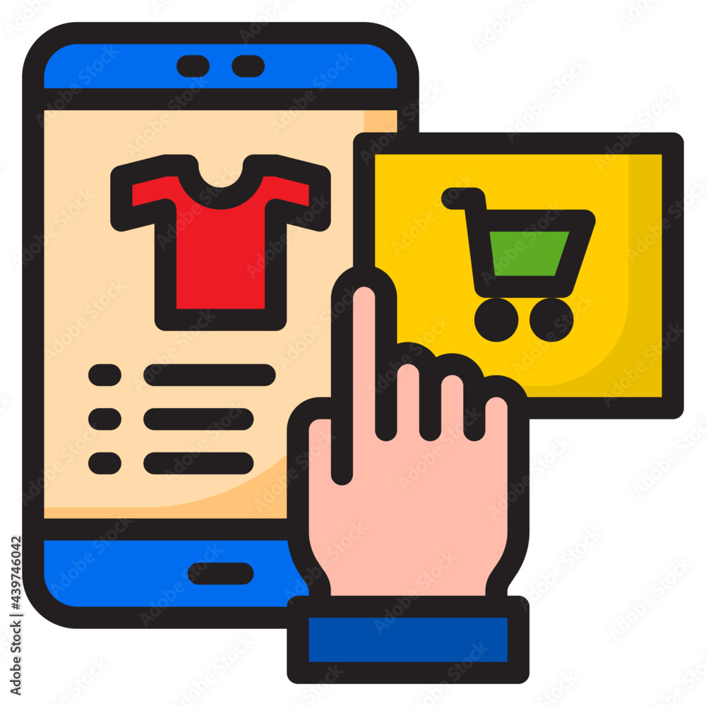 mobilephone color line style icon mobilephone color line style icon