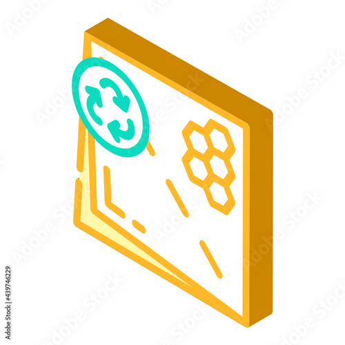 beeswax paper zero waste isometric icon vector. beeswax paper zero waste sign. isolated symbol illustration