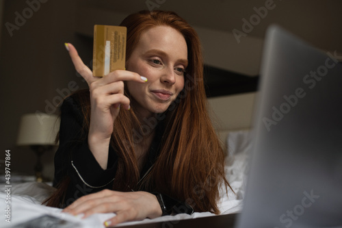 Young Woman Making Online Purchases. photo