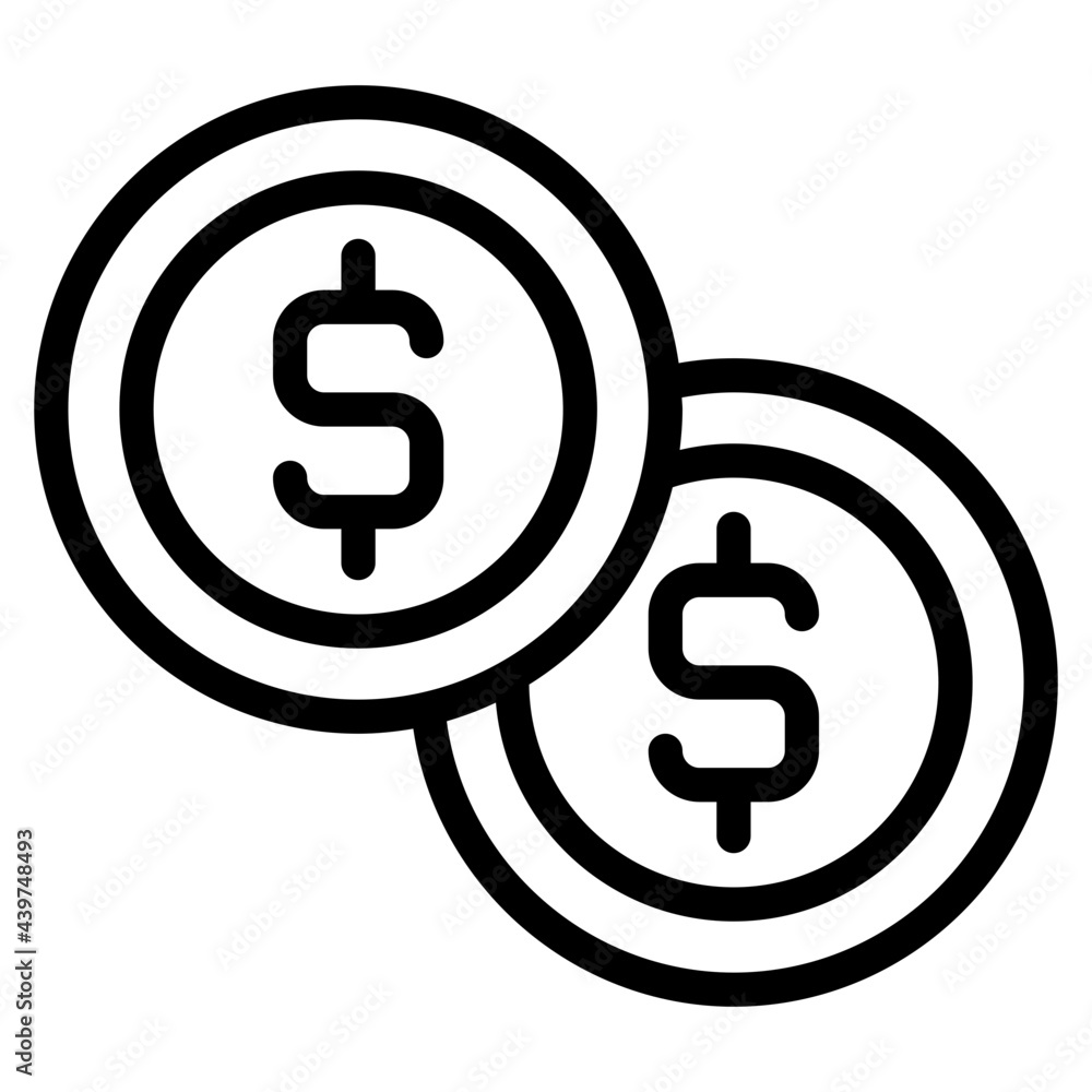 money outline style icon money outline style icon