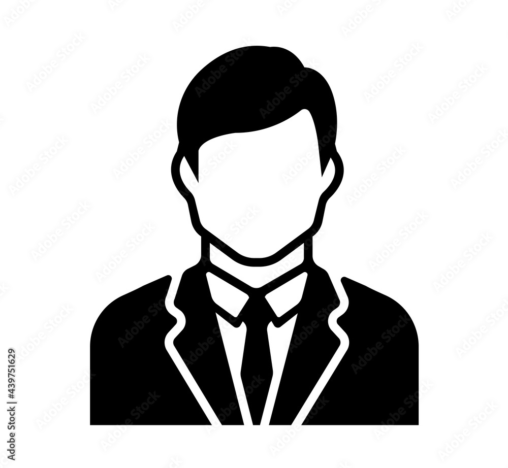 Silhouette business man vector icon illustration Silhouette business man vector icon illustration