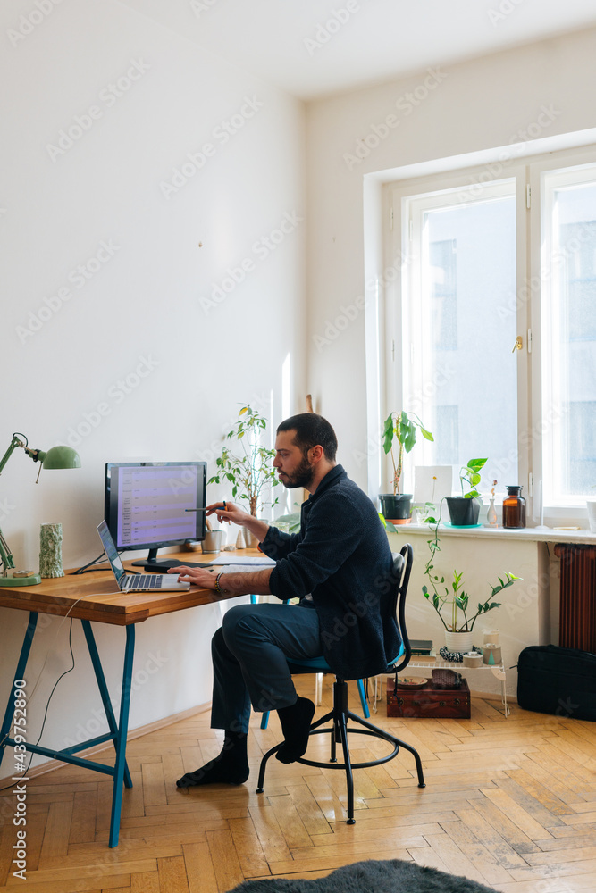 Sunny day at home office Sunny day at home office