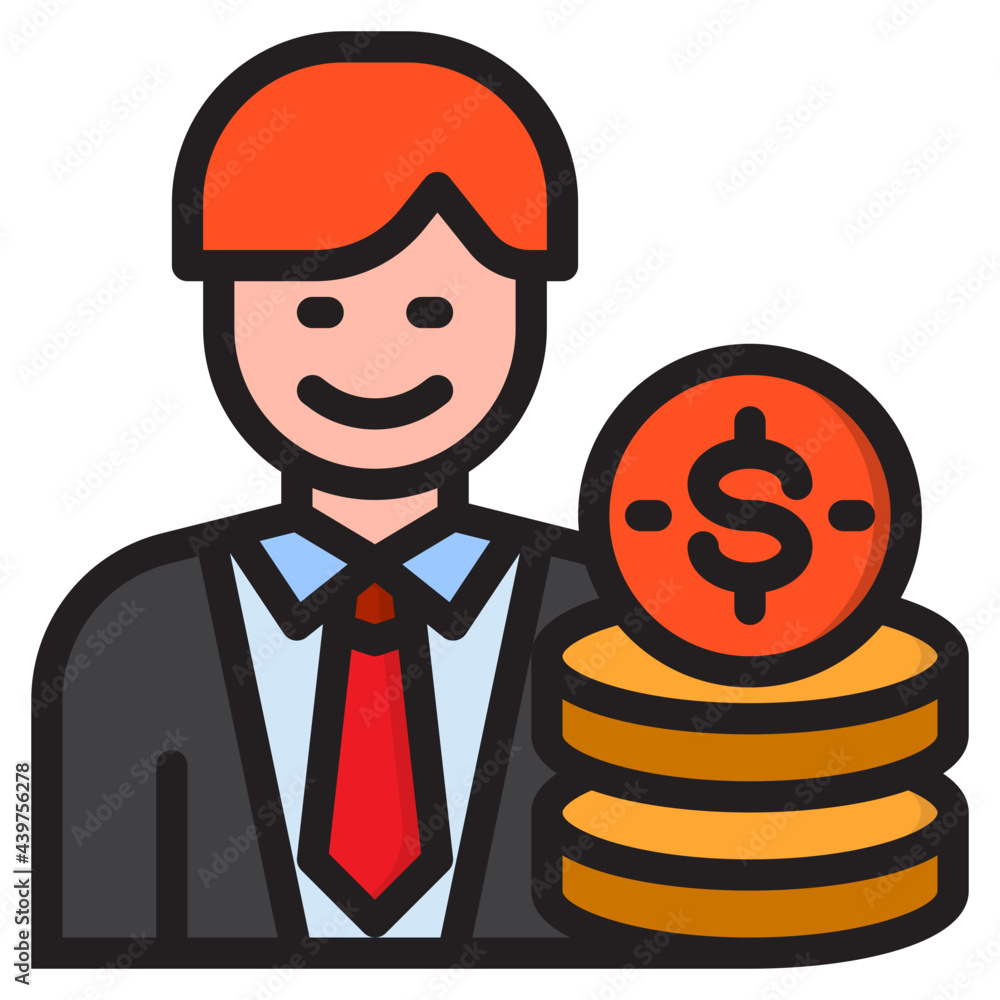 Manager color line style icon Manager color line style icon