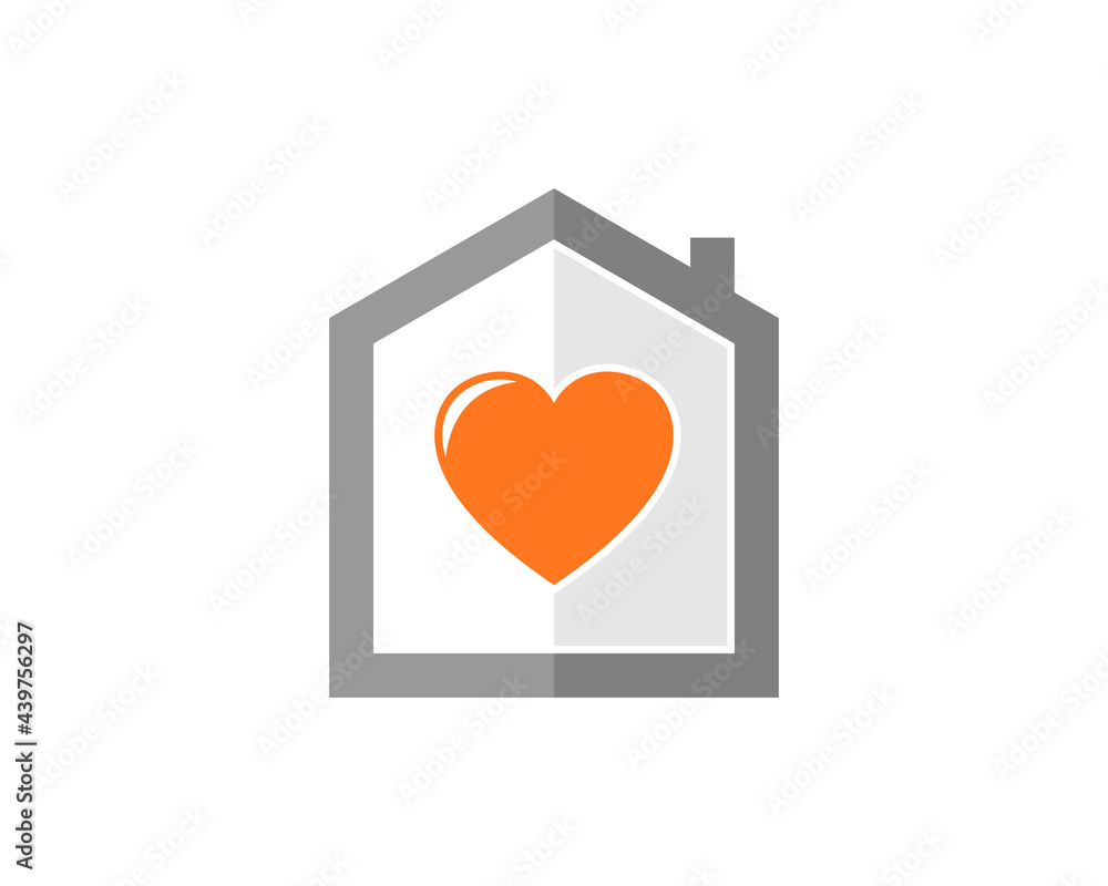 House line with love in the middle House line with love in the middle