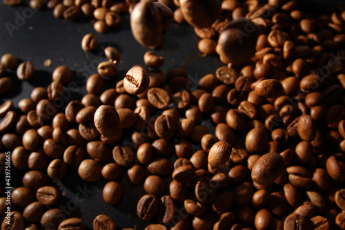Texture of ground coffee beans