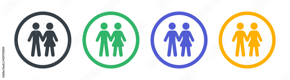 Man and woman straight couple holding hands icon. Couple symbol vector illustration Man and woman straight couple holding hands icon. Couple symbol vector illustration