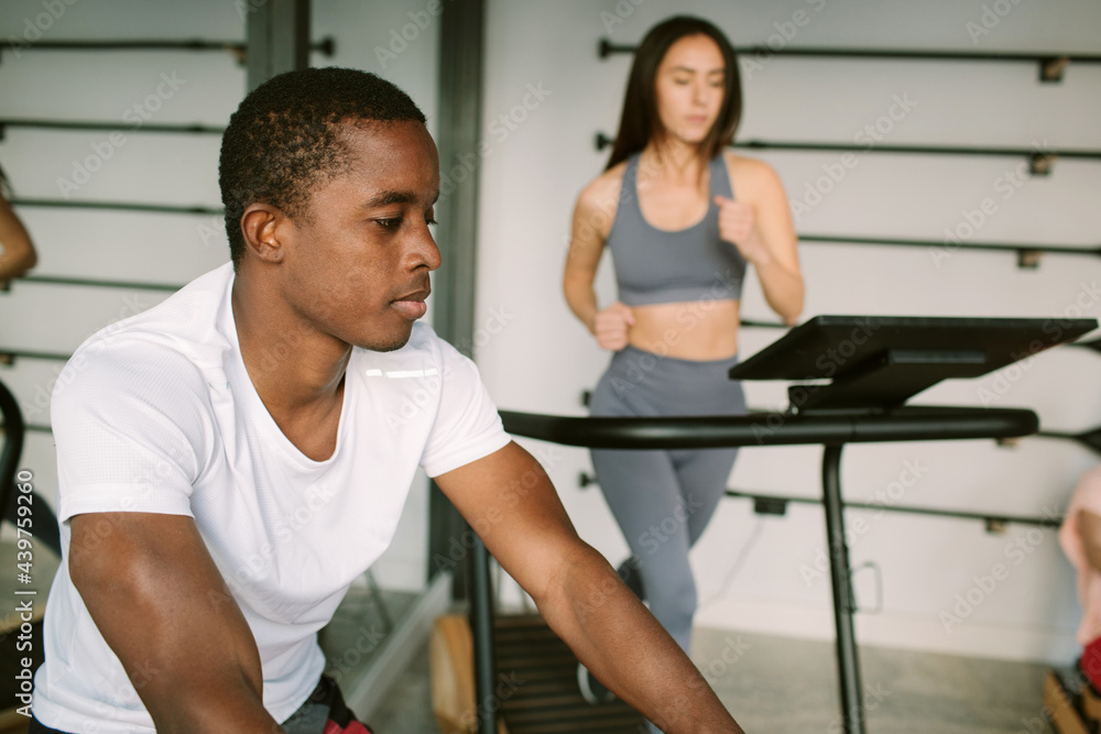 Friends working out together Friends working out together