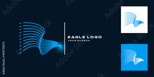 Minimalist luxury eagle logo and icon set