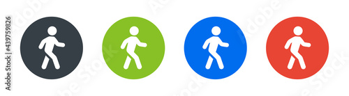 Pedestrian sign on white background. Walking concept