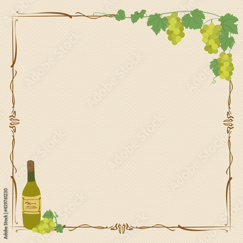 ワイン　フレーム　正方形