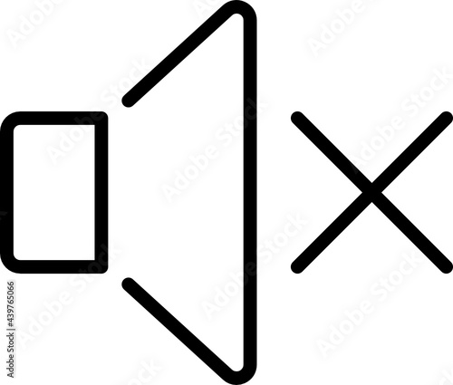 Outline mute icon