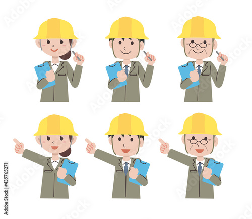 建築　工事　作業員　セット